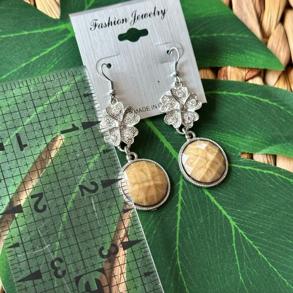 BOGO FREE CRYSTAL DANGLE STONE EARRINGS - Picture 3 of 5